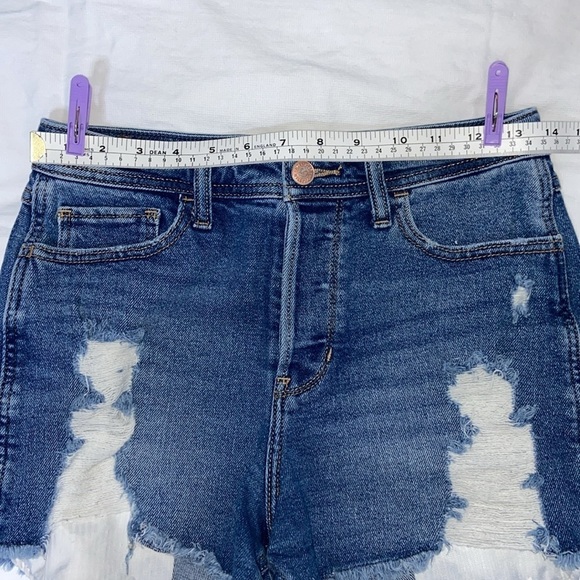 Women’s‎ Hollister high rise boyfriend distressed cut off jean shorts size W26 - Picture 10 of 16